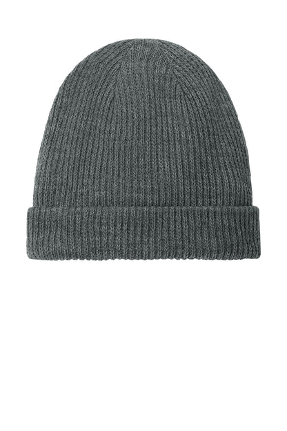 Gray knit beanie on a white background The North Face® Circular Rib Beanie, Embroidered