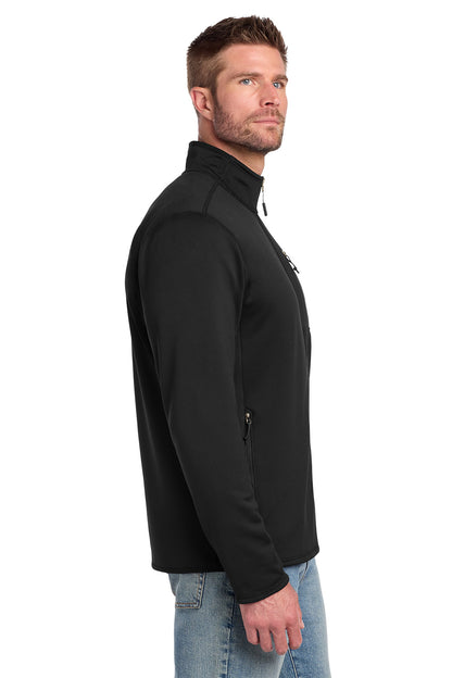 Man wearing a black jacket on a white background embroidered The North Face® Skyline Full-Zip Fleece Jacket