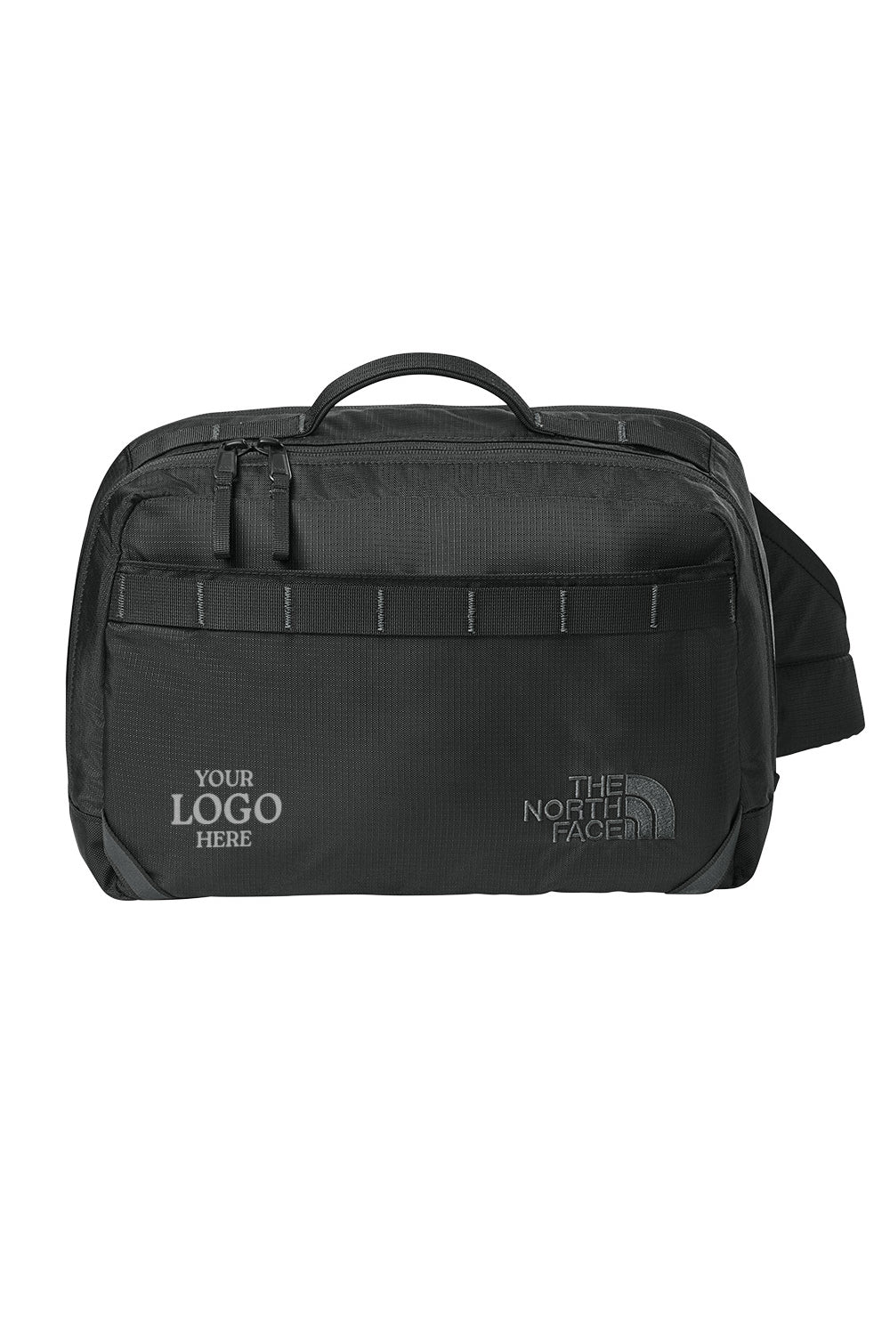 Black bag with The North Face logo on a white background embroidered The North Face® 11L Travel Sling
