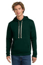 Man wearing a green hoodie on a white background. Next Level Apparel® Adult Santa Barbara Pullover Hoodie, Embroidered