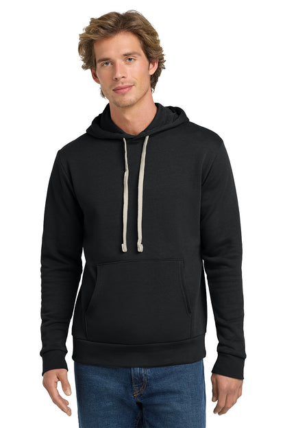 Man wearing a maroon hoodie on a white background. Next Level Apparel® Adult Santa Barbara Pullover Hoodie, Embroidered