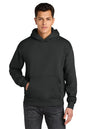Man wearing a black hoodie on a white background. Next Level Apparel® Heavyweight Hoodie, Embroidered