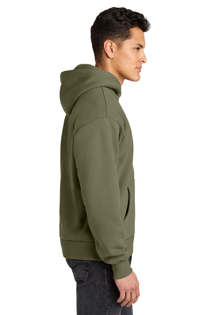 Man wearing a gray hoodie on a white background. Next Level Apparel® Heavyweight Hoodie, Embroidered