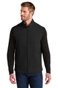 Man wearing a black jacket on a white background, Embroidered OGIO® Kinetic Soft Shell Vest