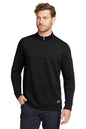 Man wearing a black quarter-zip pullover on a white background, embroidered OGIO® Luuma 1/2-Zip Fleece