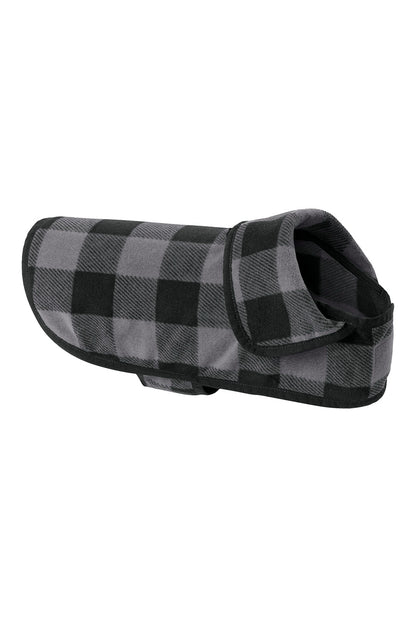 Plaid-patterned dog coat on a white background Port Authority® Pet Fleece Jacket, Embroidered