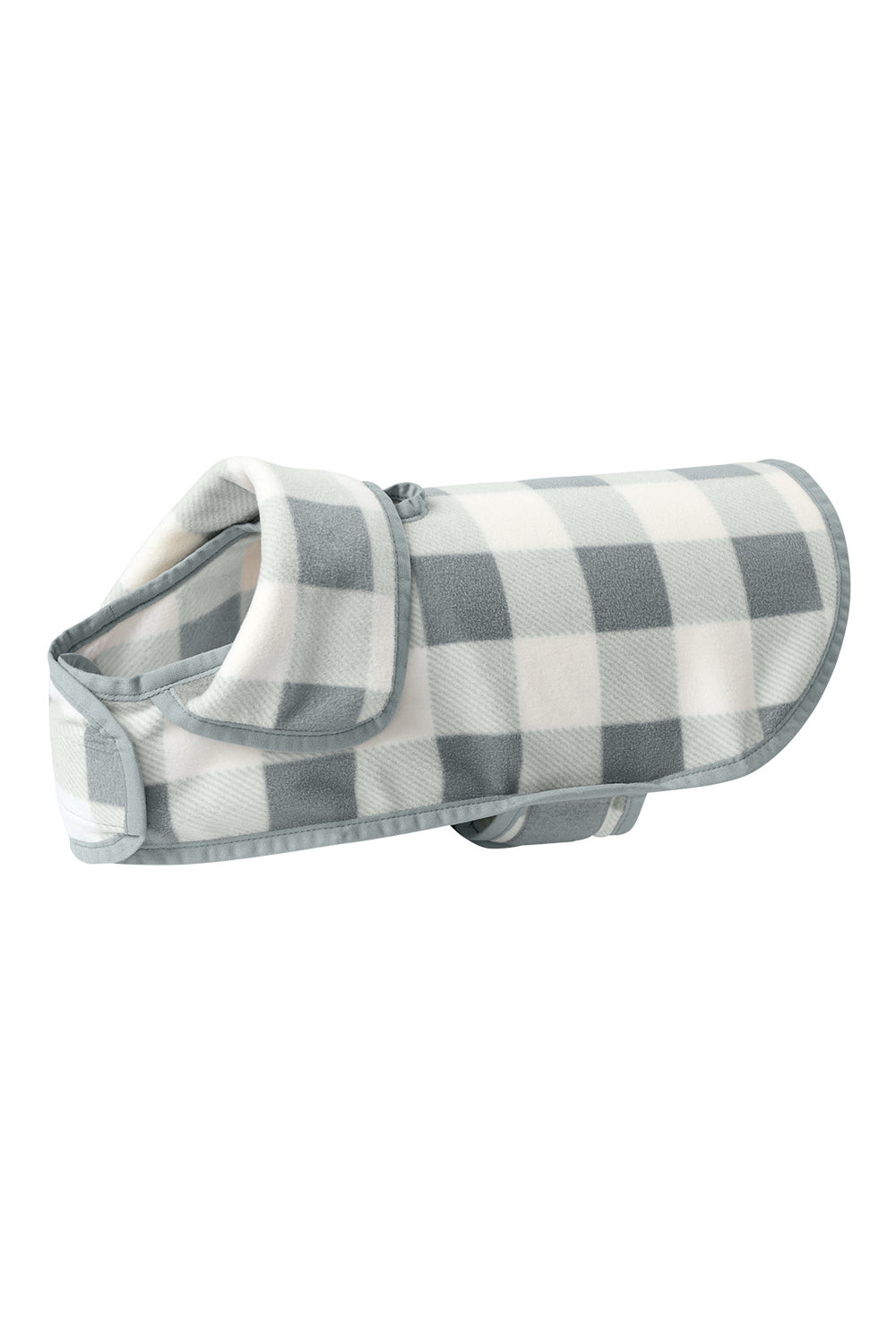 Gray and white checkered dog coat on a white background Port Authority® Pet Fleece Jacket, Embroidered