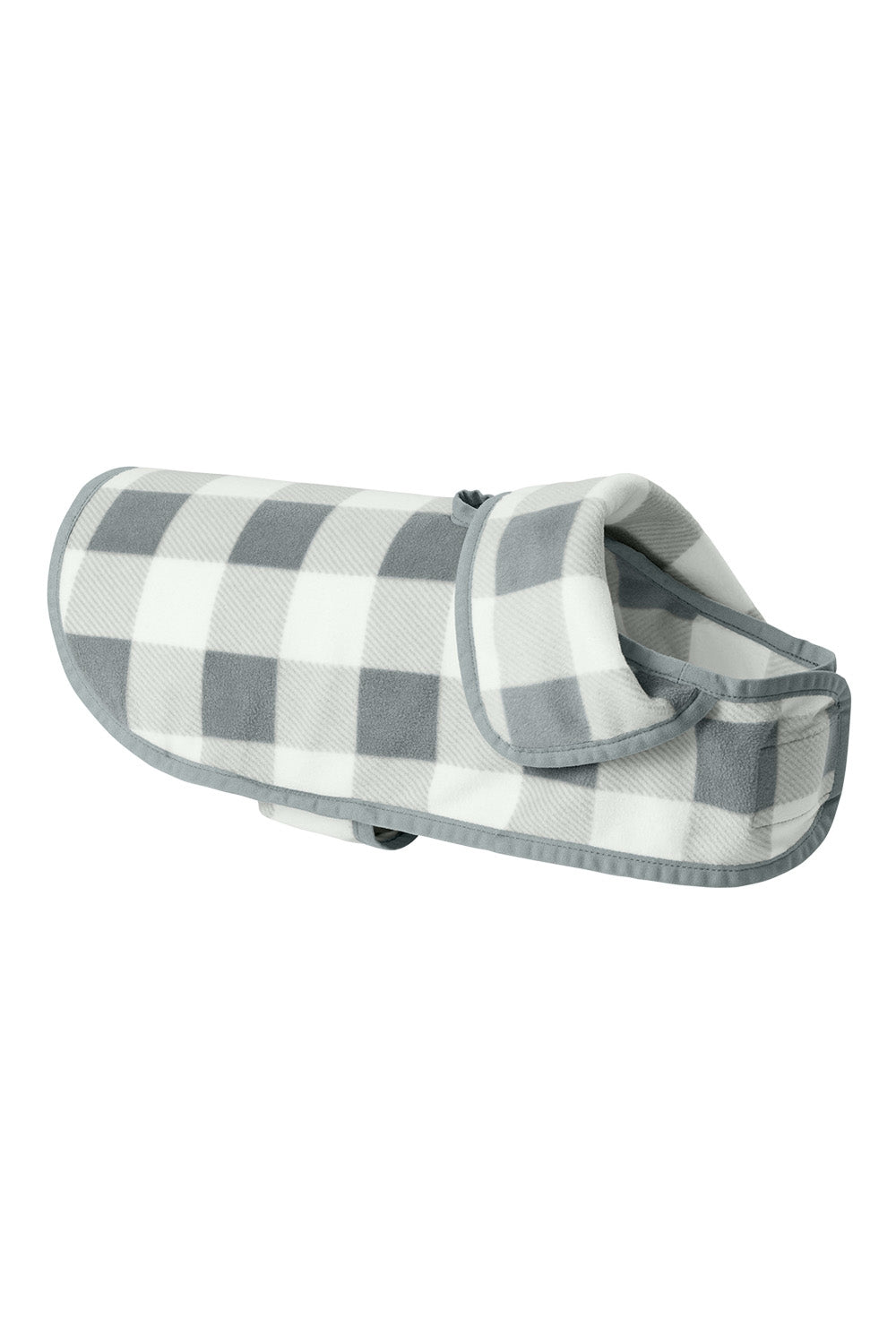 Gray and white checkered pet coat on a white background Port Authority® Pet Fleece Jacket, Embroidered