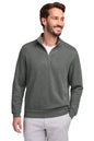 Man wearing a gray pullover with a white background, Tommy Bahama® Tobago Bay 1/2-Zip, Embroidered