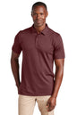Man wearing a maroon polo shirt on a white background, Embroidered TravisMathew Sunnyvale Polo