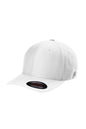 White cap with a brand logo on a white background TravisMathew Rad Flexback Cap, Embroidered