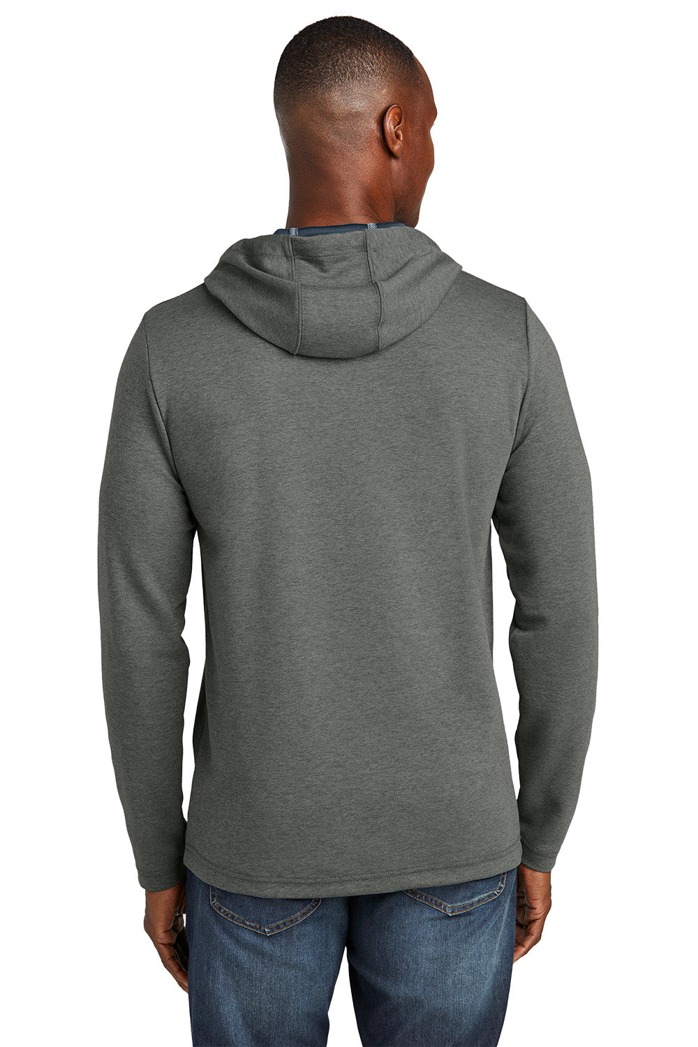 Person wearing a gray hoodie from behind on a white background TravisMathew Coveside Hoodie, Embroidered
