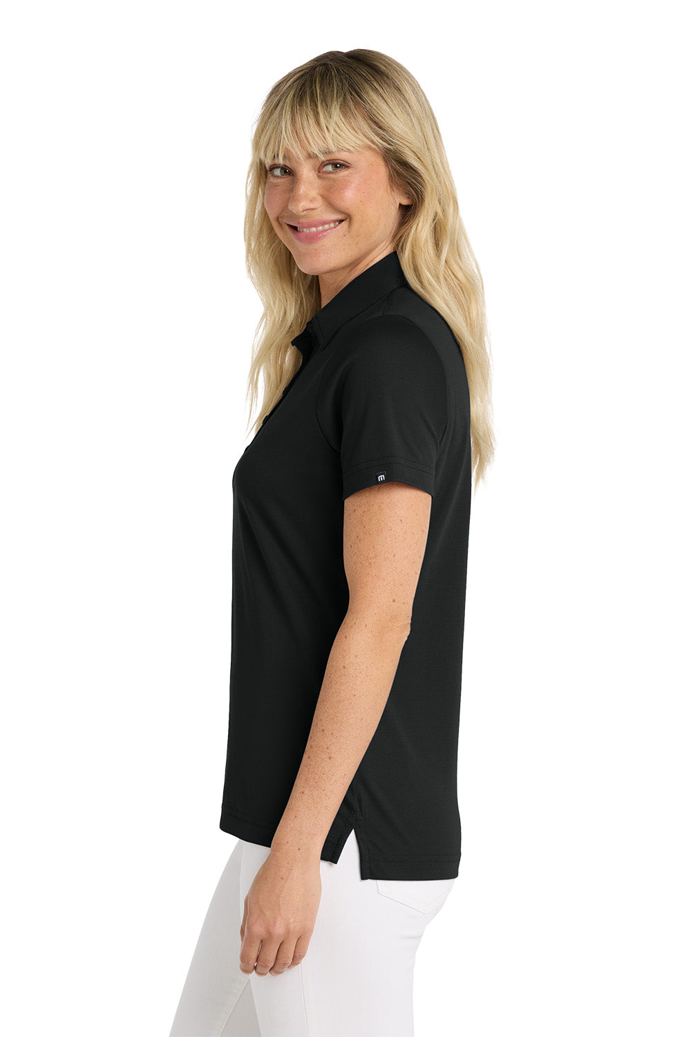 TravisMathew Women's Oceanside Solid Polo, Embroidered