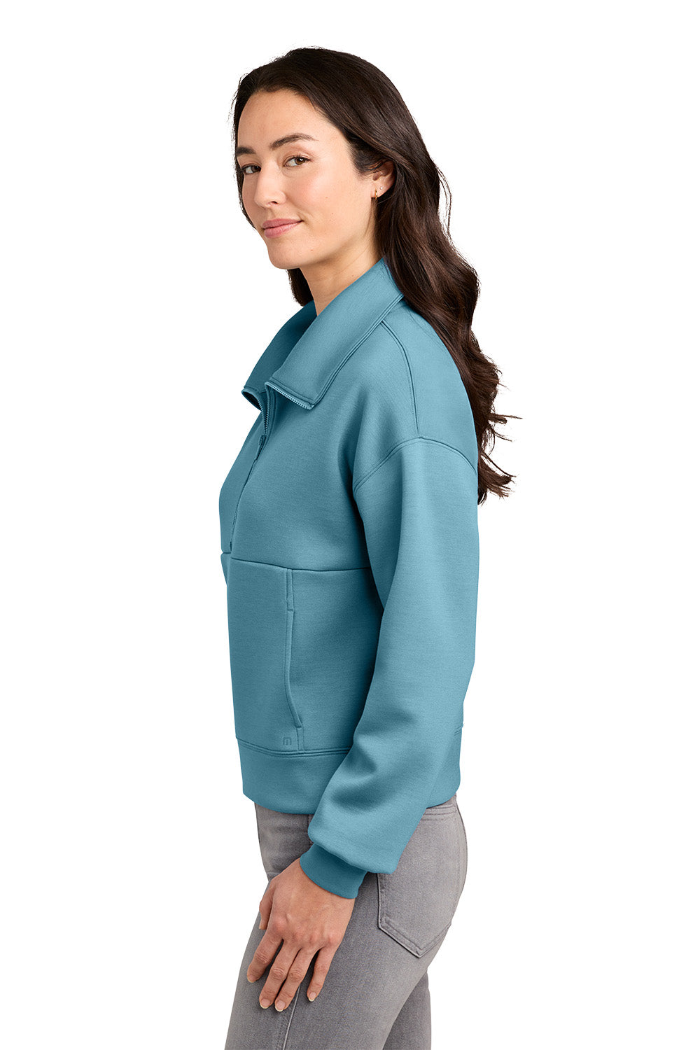 TravisMathew Women’s Momentum Shift 1/2-Zip, Embroidered