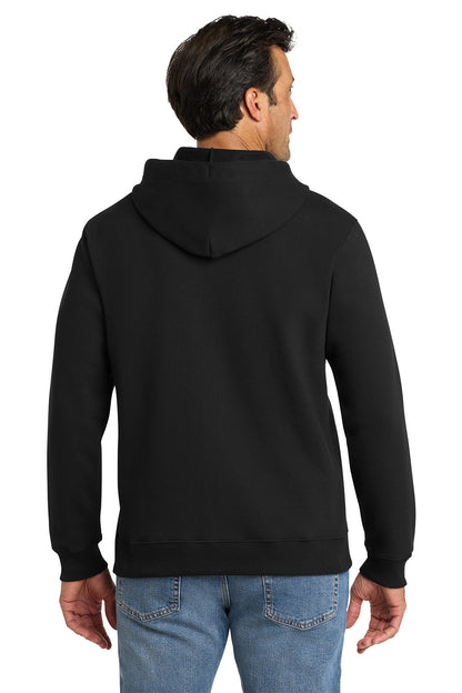 Man wearing a black hoodie from behind on a white background, Embroidered Volunteer Knitwear™ Chore Fleece Full-Zip Hoodie