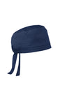 Navy blue scrub cap with a tie on a white background Wink® WorkFlex Scrub Cap, Embroidered