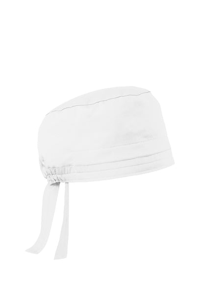 White headscarf with a tie on a white background Wink® WorkFlex Scrub Cap, Embroidered