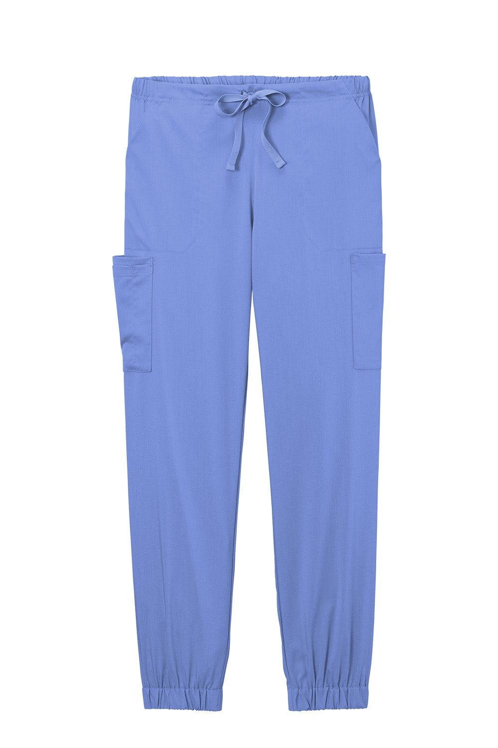 Blue jogger pants with drawstring on a white background Wink® Women’s Premier Flex Cargo Pant jogger