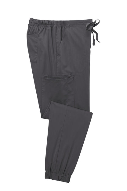 Dark gray pants with drawstring on a white background Wink® Women’s Premier Flex Cargo Pant jogger