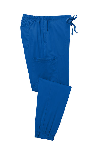 Blue pants with drawstring on a white background Wink® Women’s Premier Flex Cargo Pant jogger