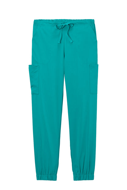 Teal jogger pants on a white background Wink® Women’s Premier Flex Cargo Pant jogger