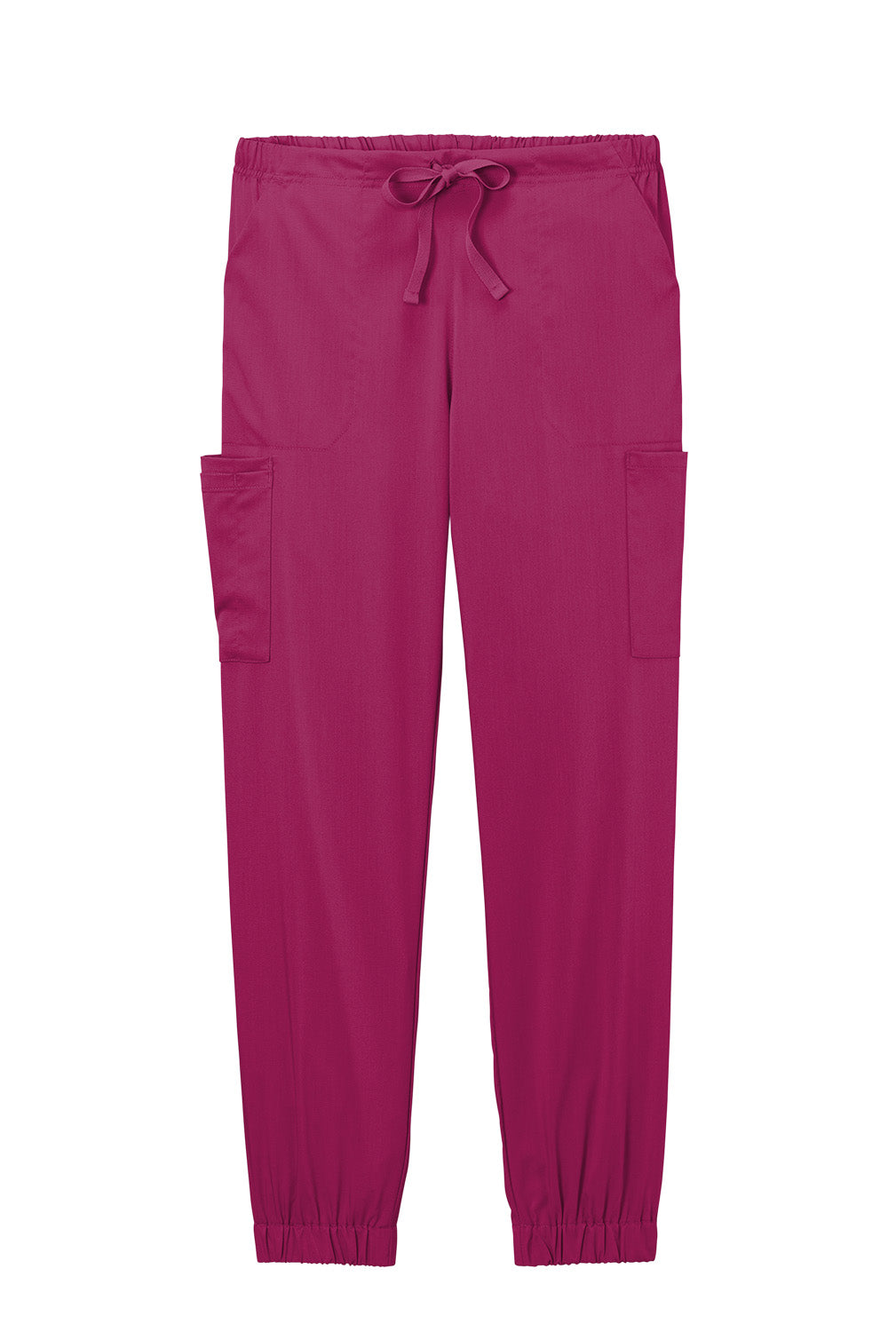 Pink jogger pants with drawstring on a white background Wink® Women’s Premier Flex Cargo Pant jogger