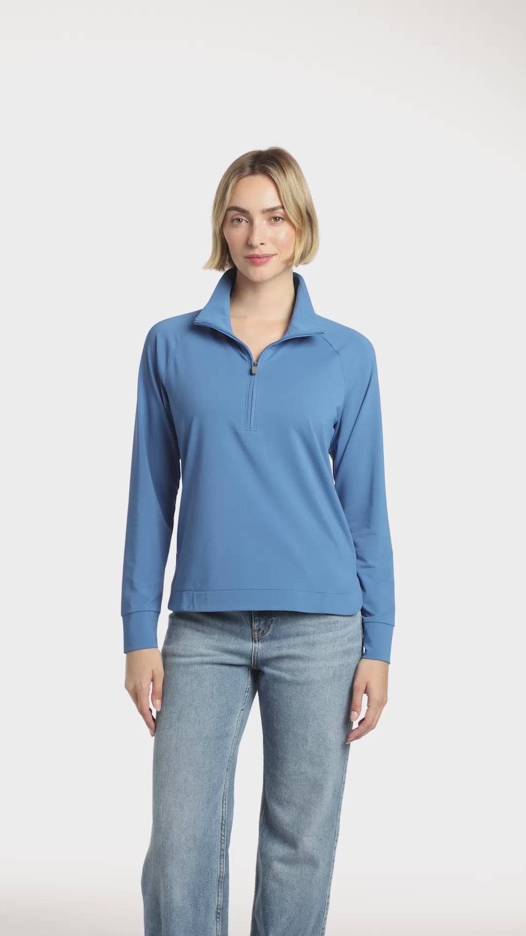 Brooks Brothers® Women's Luxe Performance 1/4-Zip, Embroidered