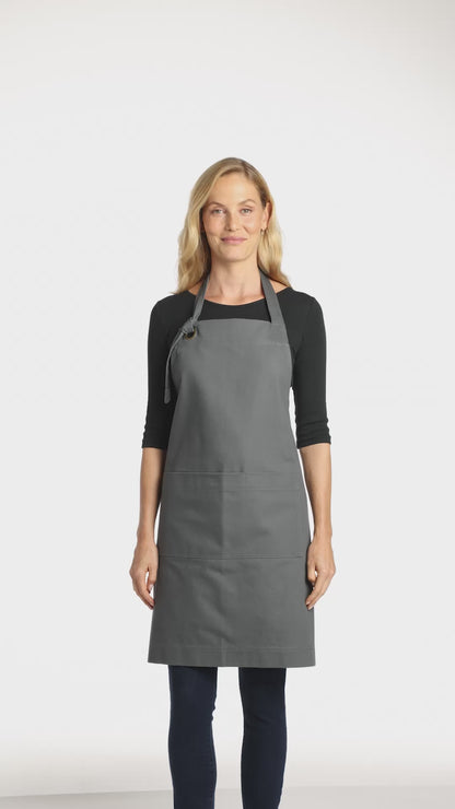 Port Authority® Signature Heavy Twill Bib Apron, Embroidered