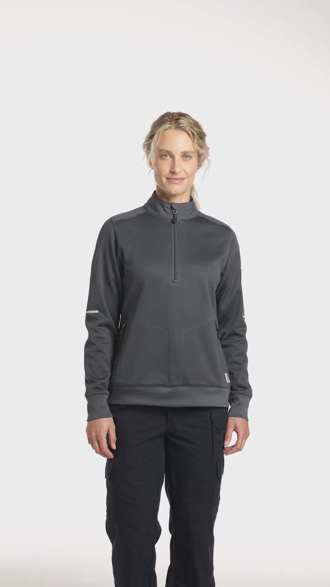 Carhartt® Women’s FLD & RSCU 1/2-Zip Mid-Layer, Embroidered