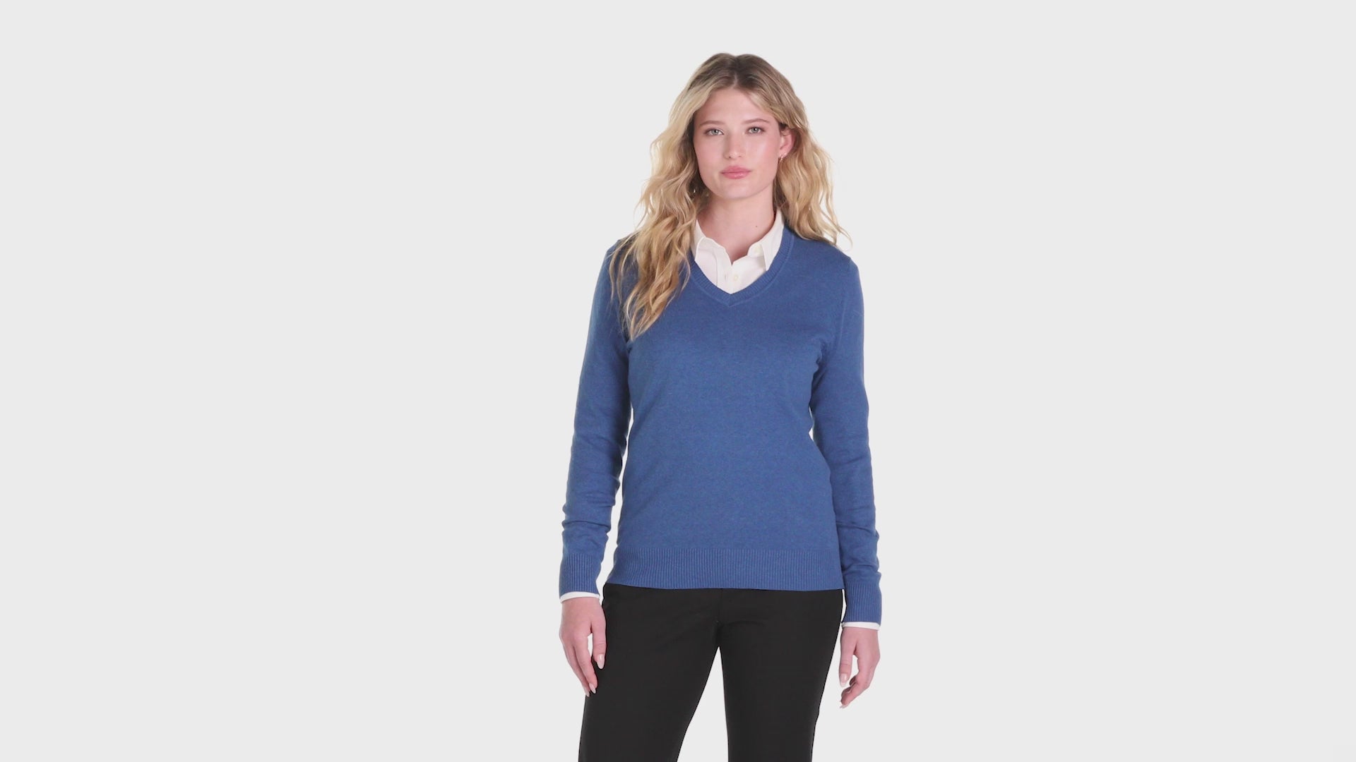 Port Authority® Women’s Easy Care V-Neck Sweater, Embroidered