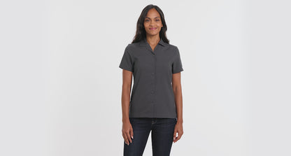 Port Authority® Women's Short Sleeve Performance Staff Shirt, Embroidered