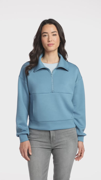 TravisMathew Women’s Momentum Shift 1/2-Zip, Embroidered